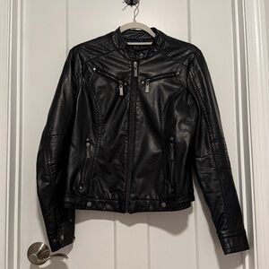 Black Faux Leather Jacket